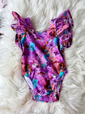 Posh Peanut Disney Little Mermaid Ruffle Sleeve Swimsuit